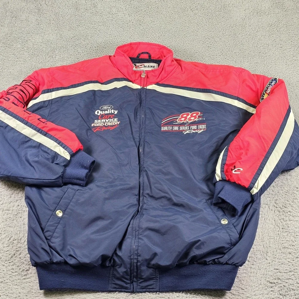 Vintage Dale Jarrett‎ 88 Jacket Mens XXL Red NASCAR Racing Chase Authentics 90s